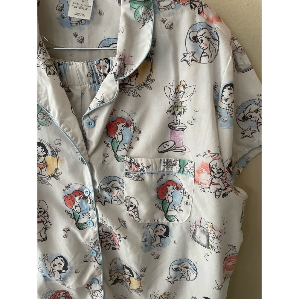 Disney Princess Cartoon Matching Pajama Short Set Size XL - Picture 4 of 10